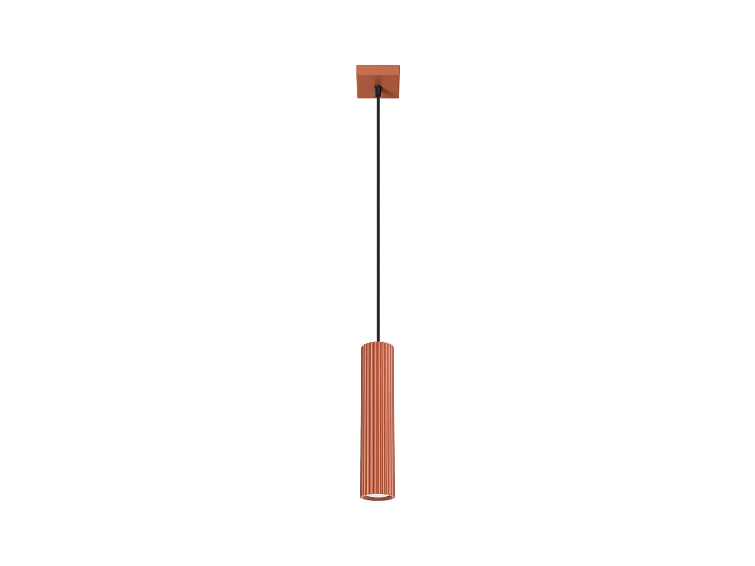 Lampe suspendue Onyx 1 rouge ocre