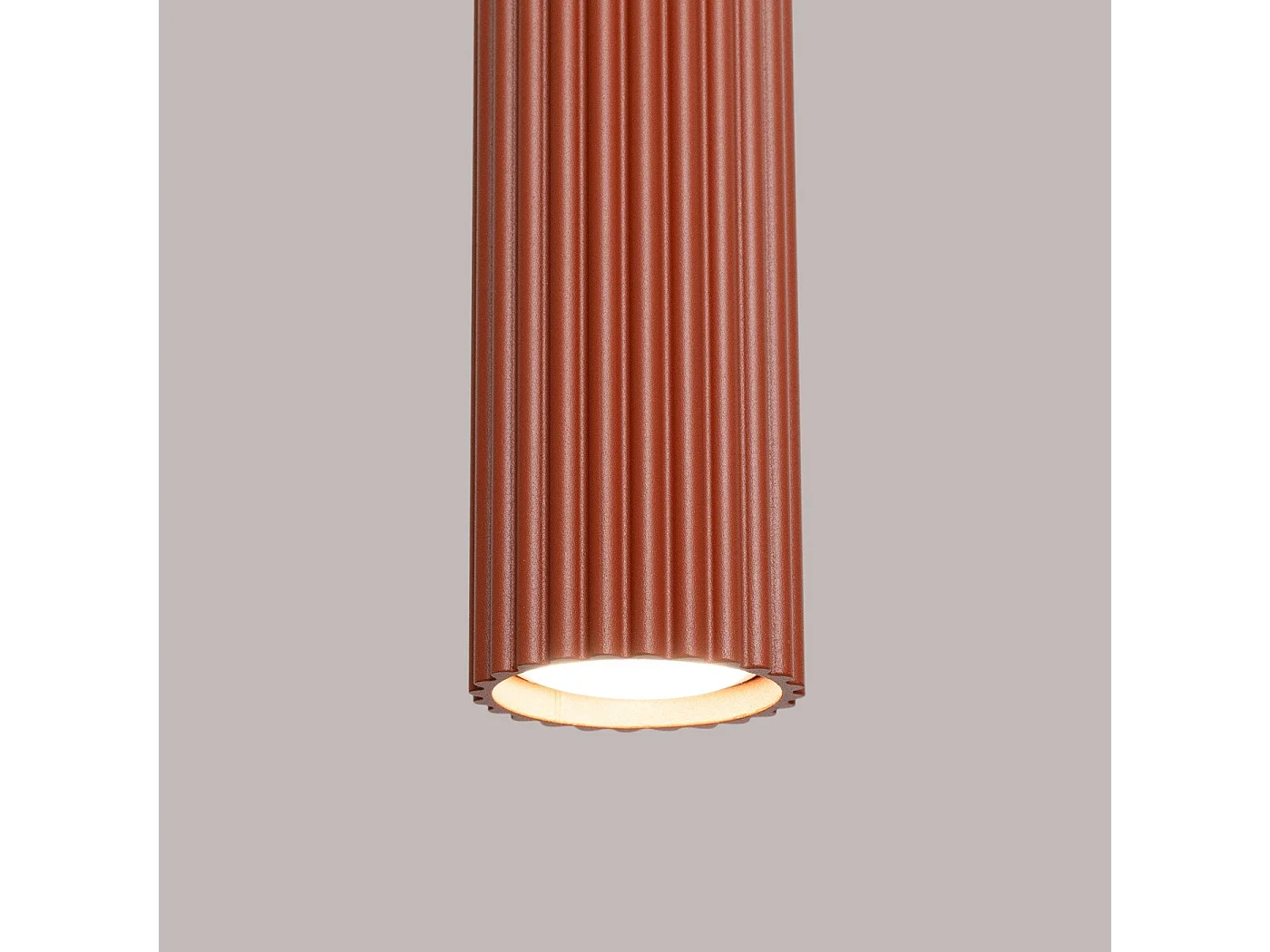 Lampe suspendue Onyx 1 rouge ocre