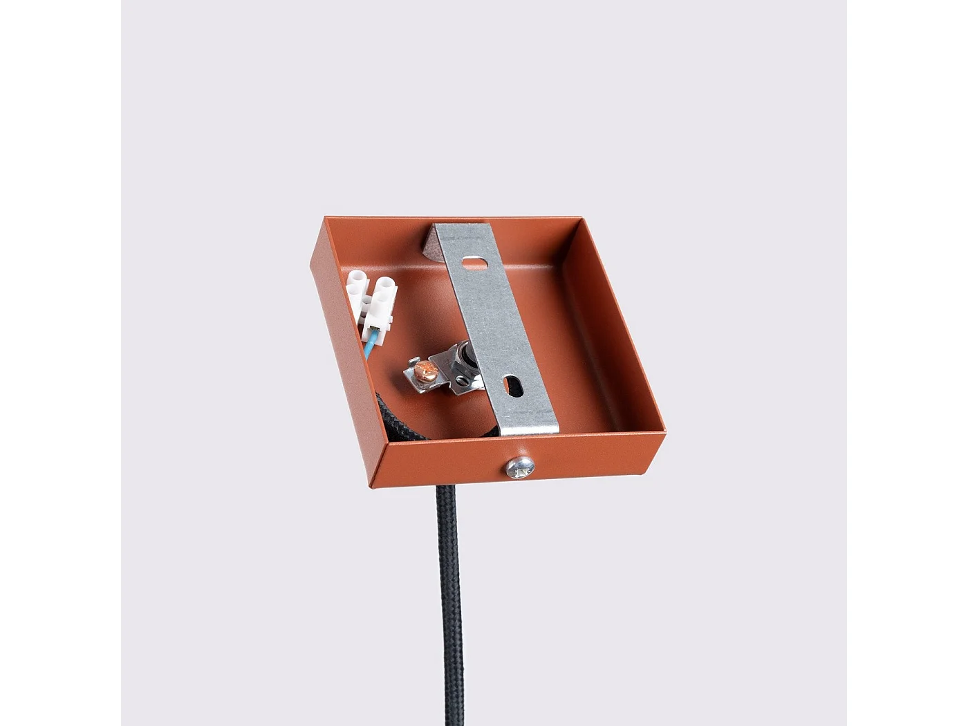 Lampe suspendue Onyx 1 rouge ocre