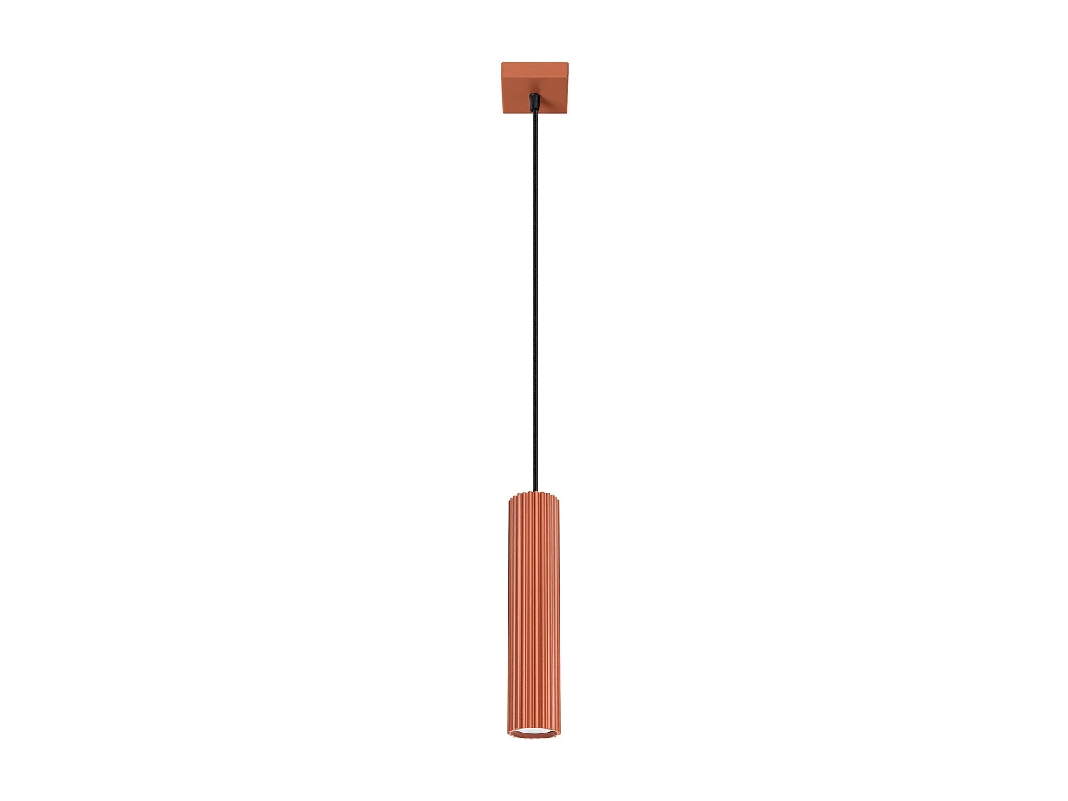 Lampe suspendue Onyx 1 rouge ocre