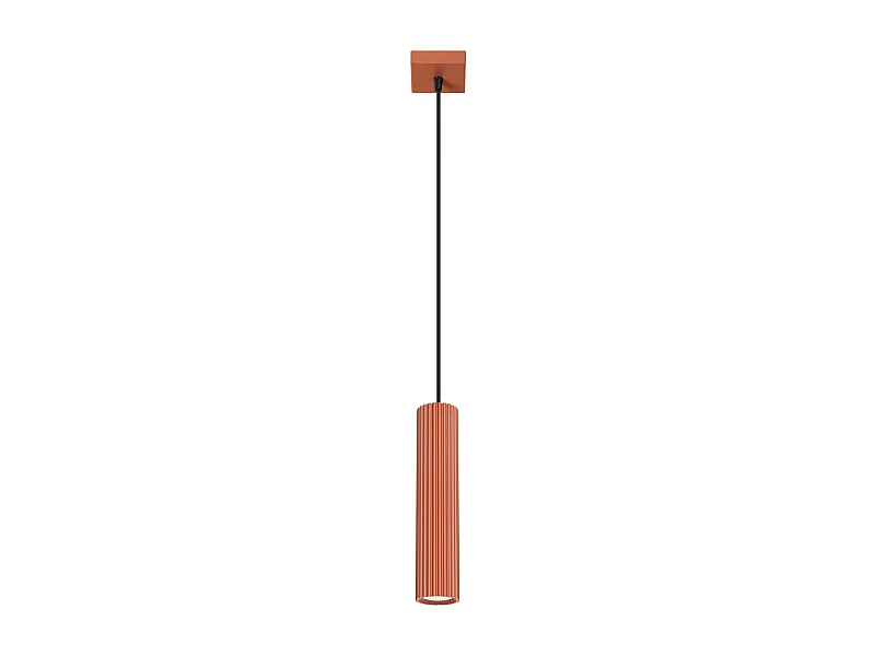 Lampe suspendue Onyx 1 rouge ocre