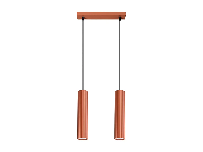 Lampe suspendue Onyx 2 rouge ocre