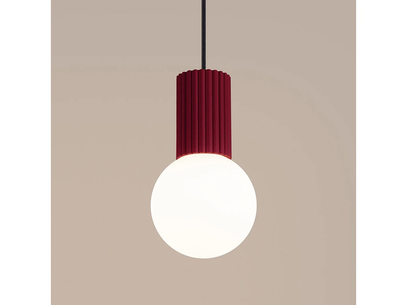 Lampe suspendue Orbis 1 bordeaux