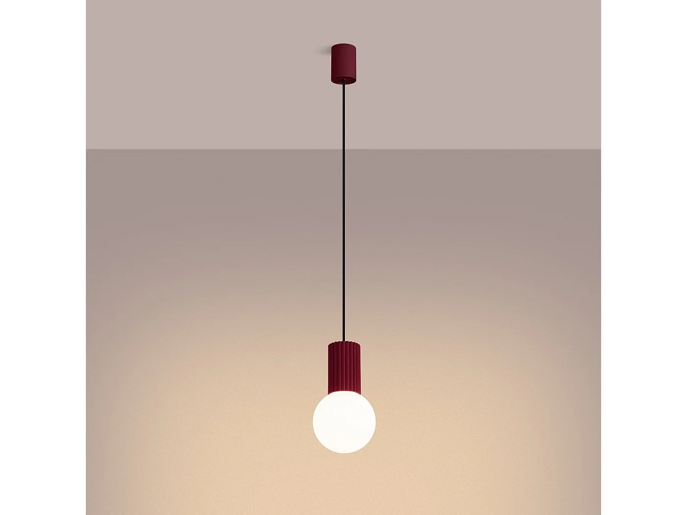 Lampe suspendue Orbis 1 bordeaux
