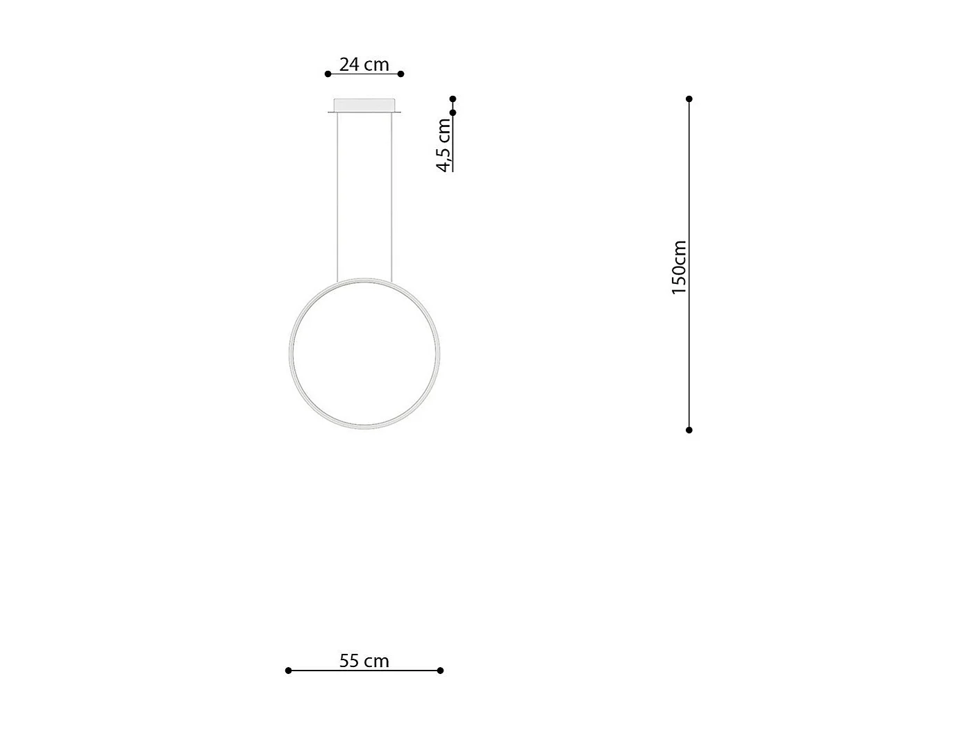 Lampe suspendue Nyra 55 doré LED 3000K