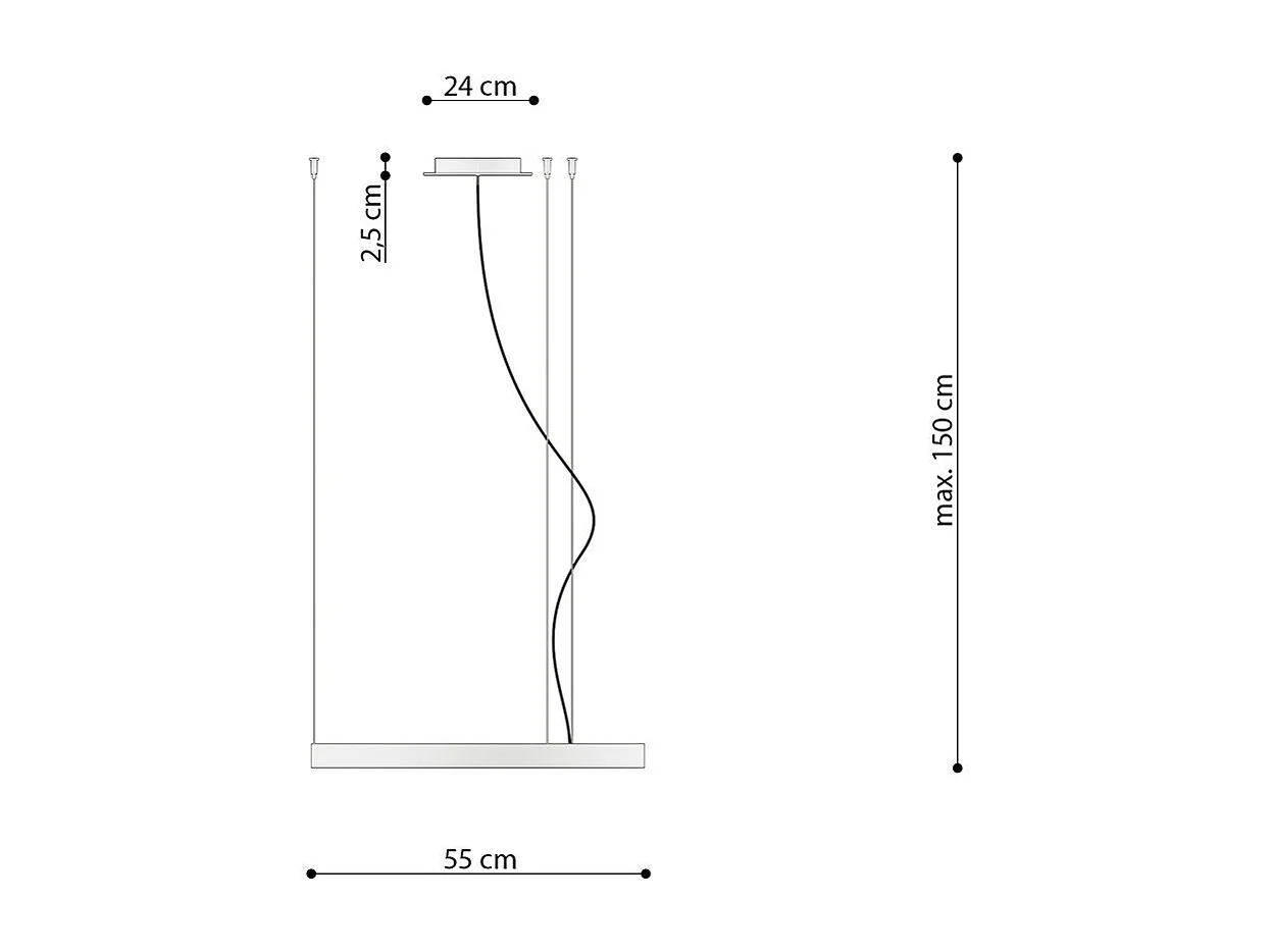 Lustre Nyra 55 blanc 4000K