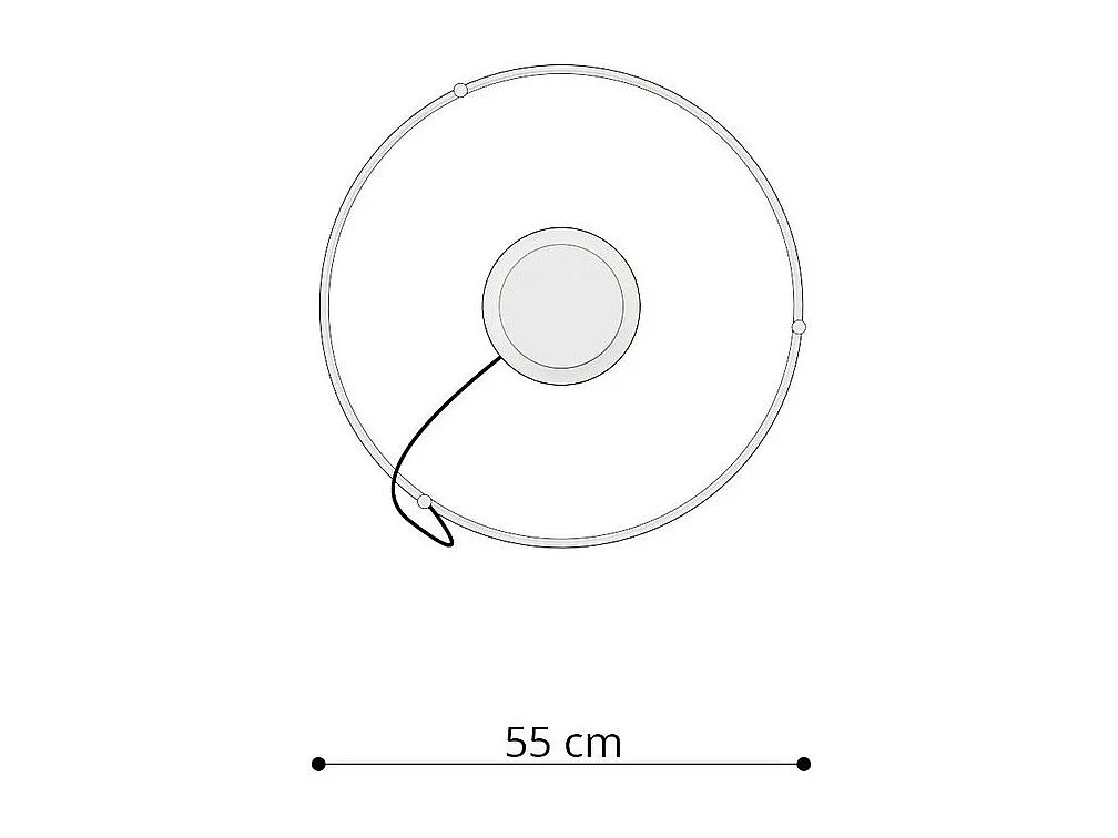 Lustre Nyra 55 blanc 4000K