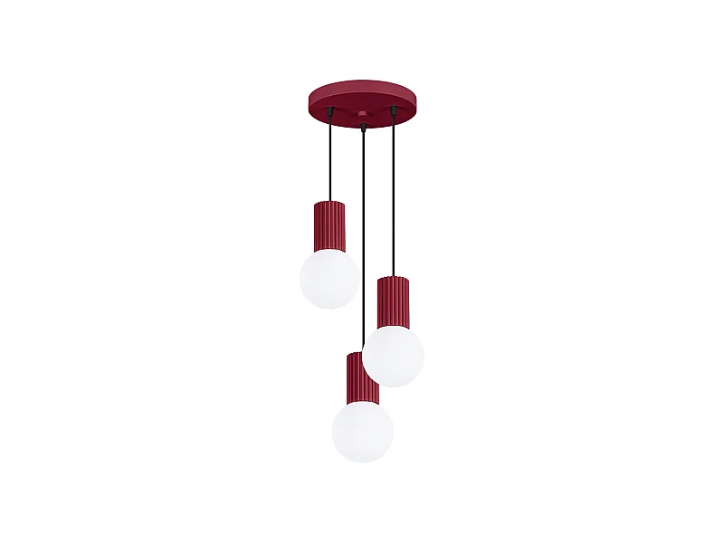 Lampe pendante Orbis 3P bordeaux