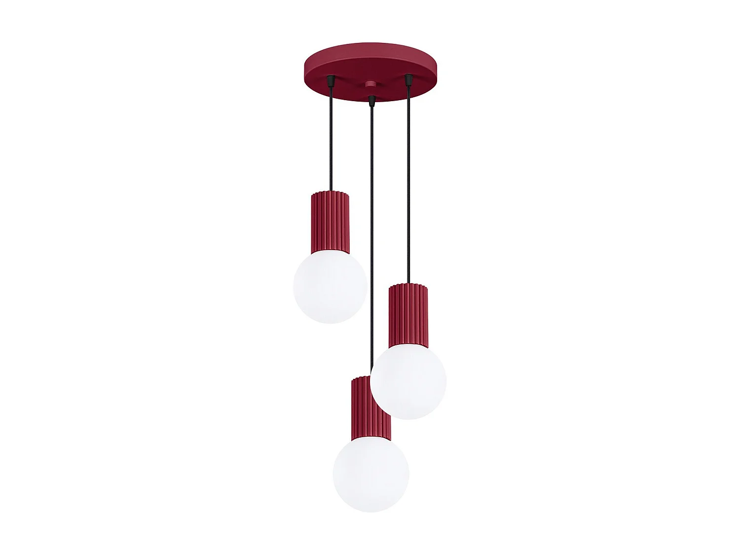 Lampe pendante Orbis 3P bordeaux