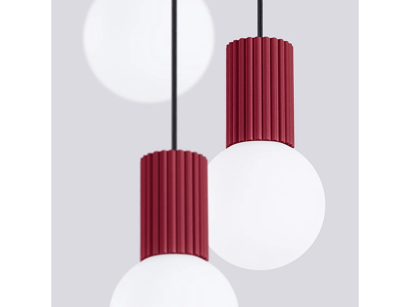 Lampe pendante Orbis 3P bordeaux