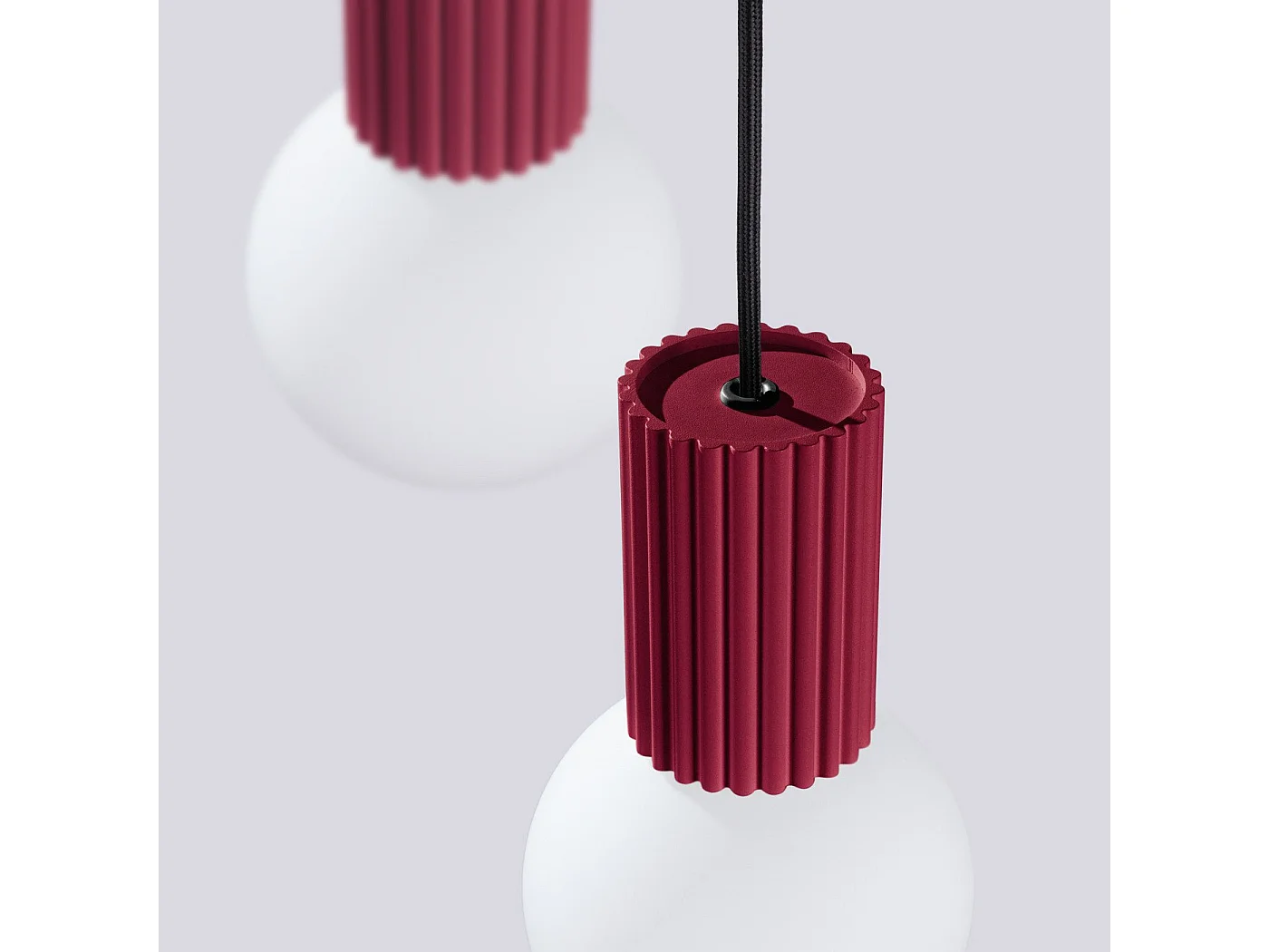 Lampe pendante Orbis 3P bordeaux