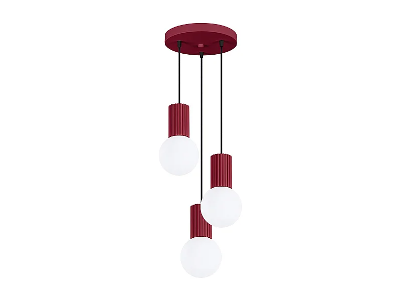 Lampe pendante Orbis 3P bordeaux