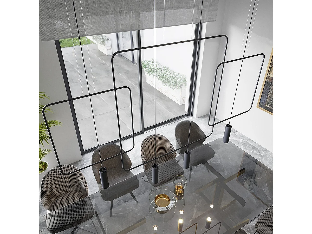 Lampe pendante Vega 1 noir