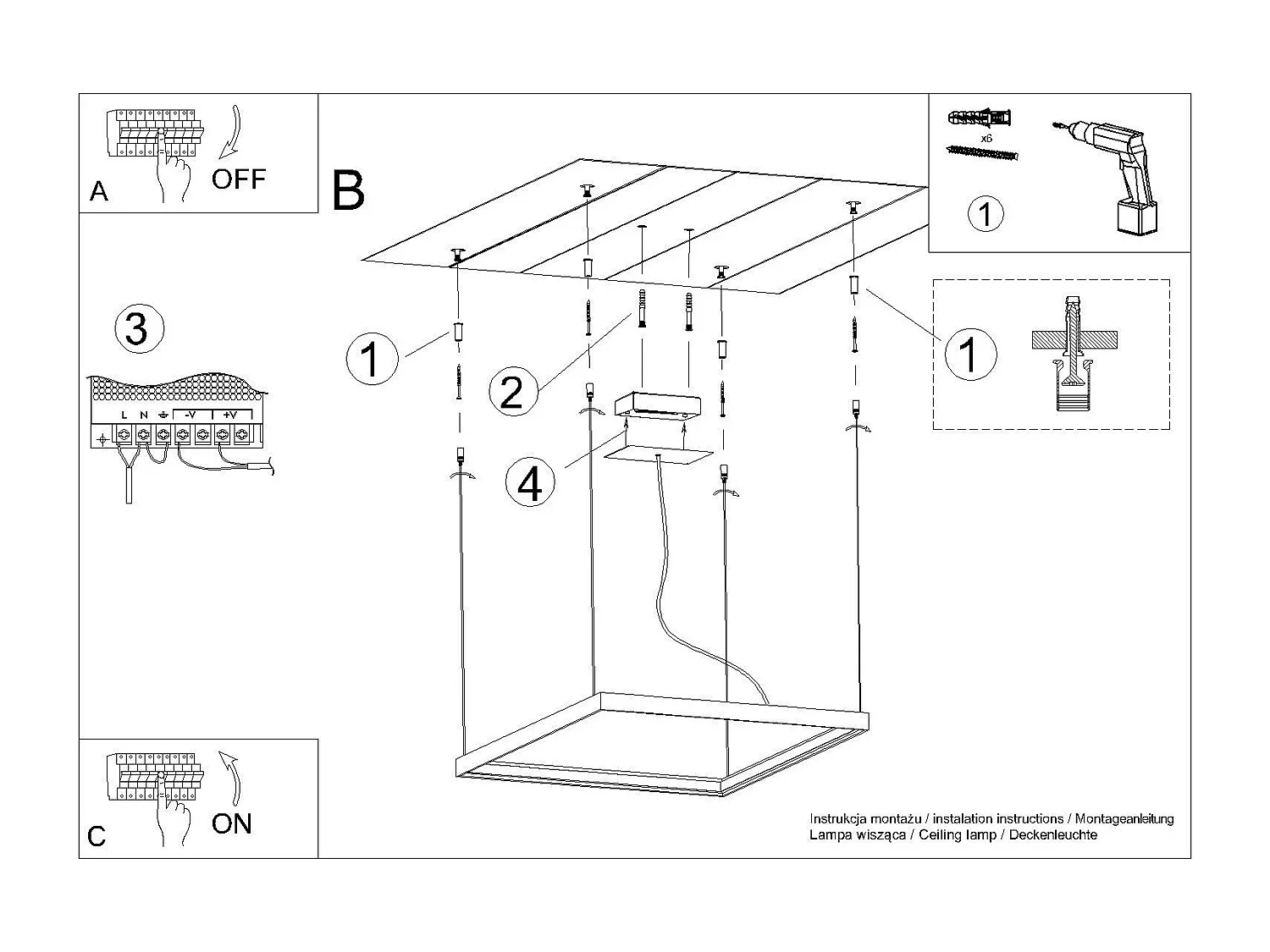 Lustre Luxa M doré 3000K