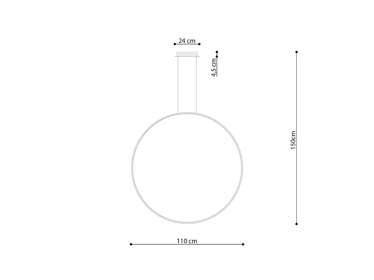 Lampe suspendue Nyra 110 noir 3000K