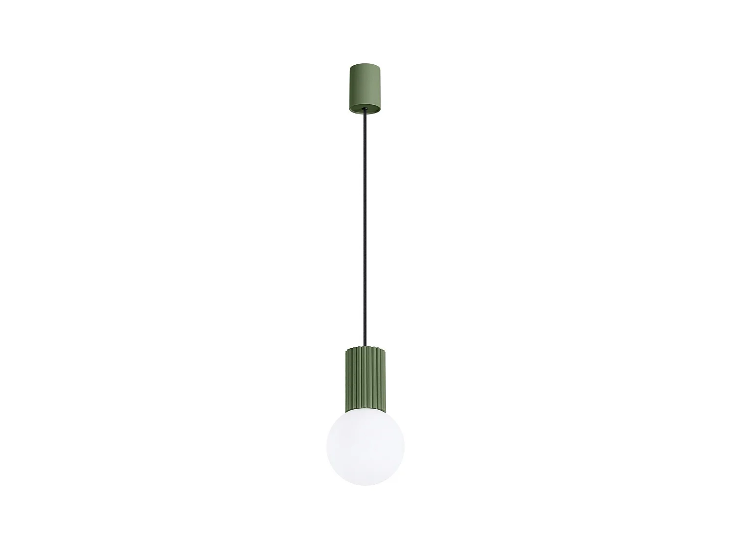 Lampe pendante Orbis 1 vert olive