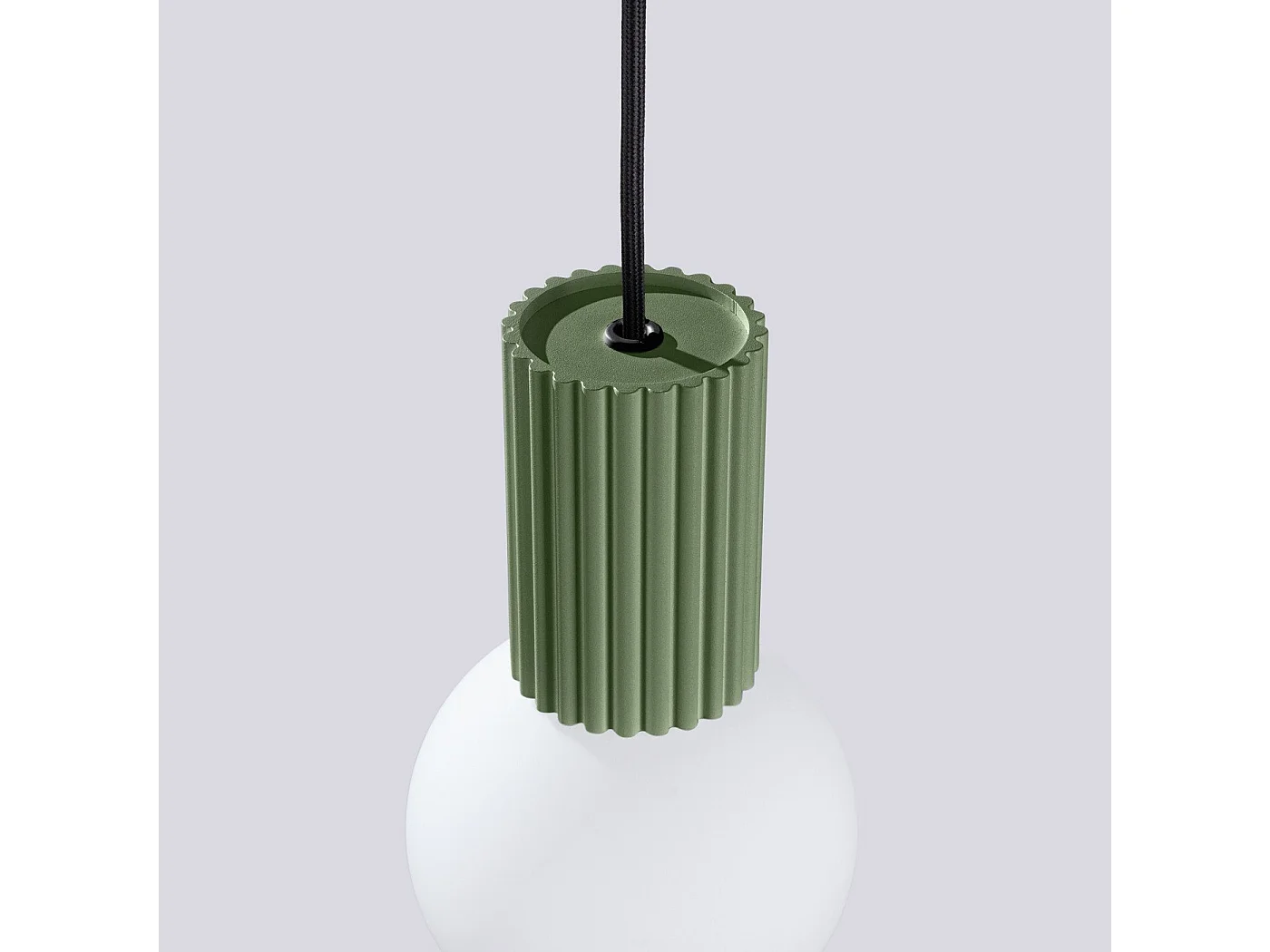 Lampe pendante Orbis 1 vert olive