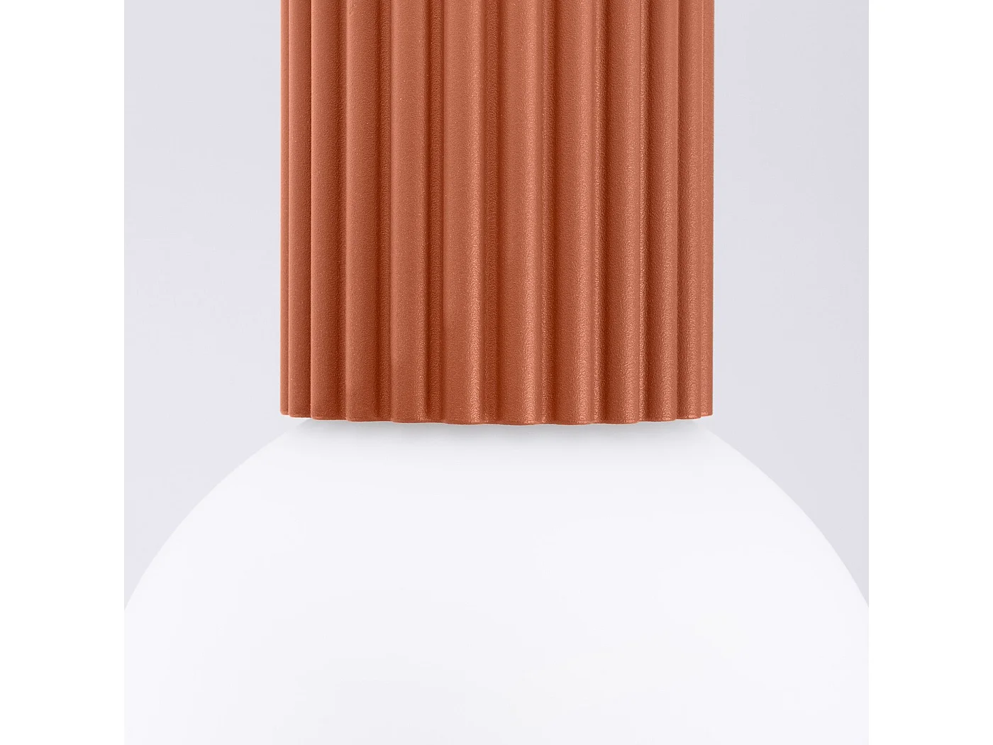 Plafonnier Orbis rouge ochra IP44