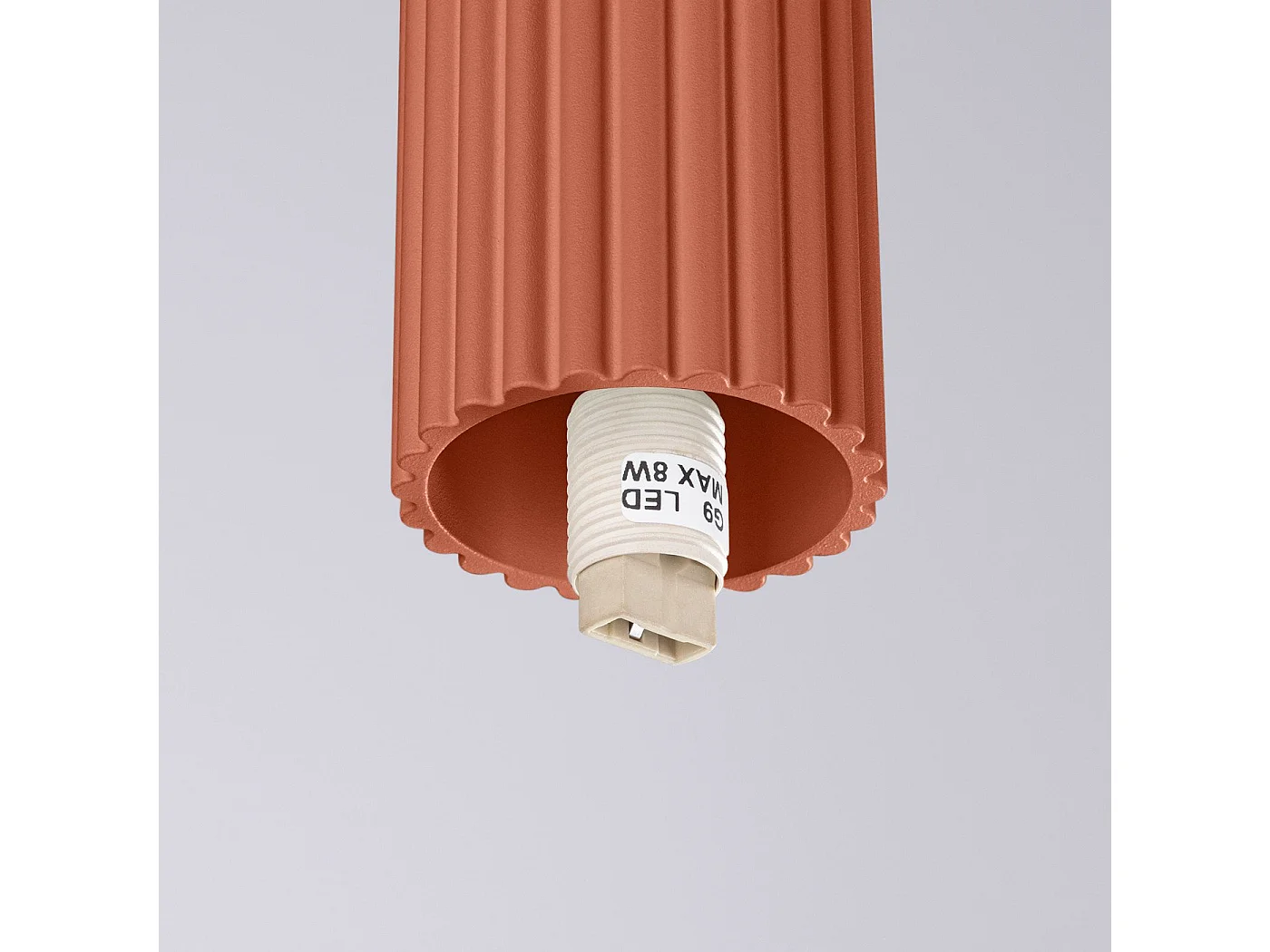 Plafonnier Orbis rouge ochra IP44