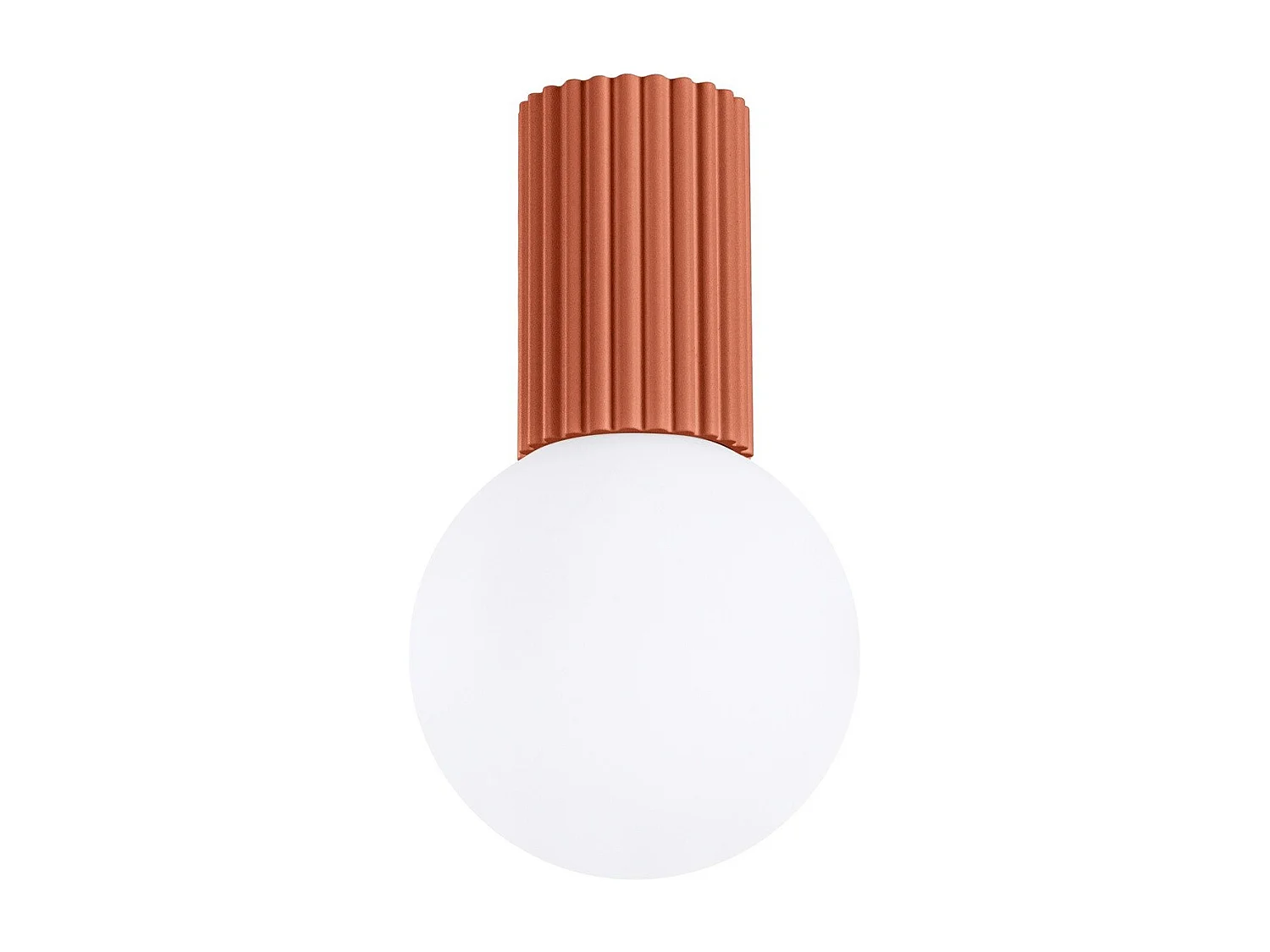 Plafonnier Orbis rouge ochra IP44