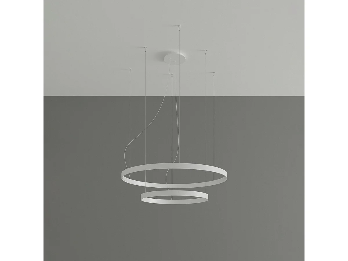 Lustre Nyra 2 55-78 blanc LED 3000K