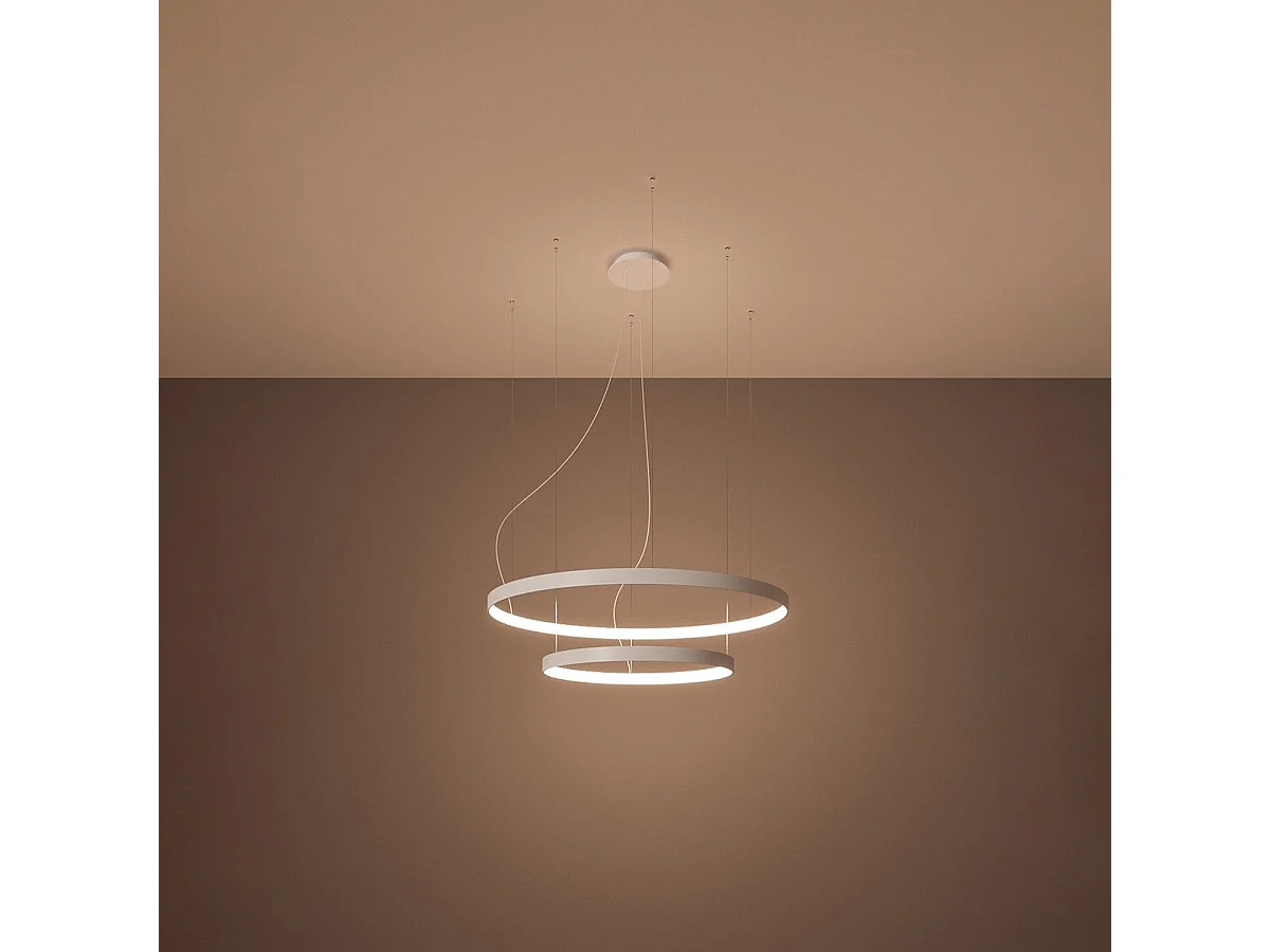 Lustre Nyra 2 55-78 blanc LED 3000K