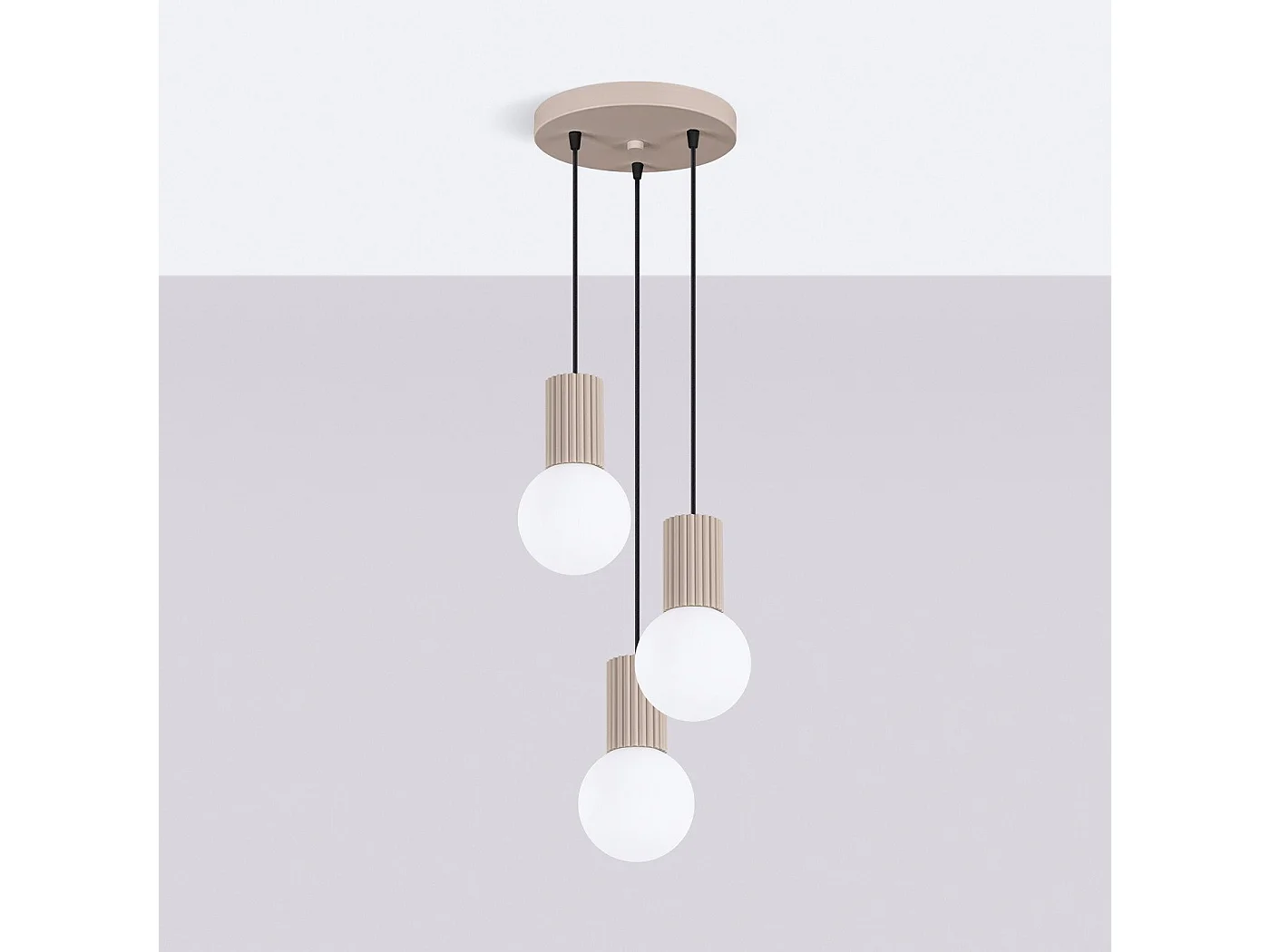 Lampe suspendue Orbis 3P taupe