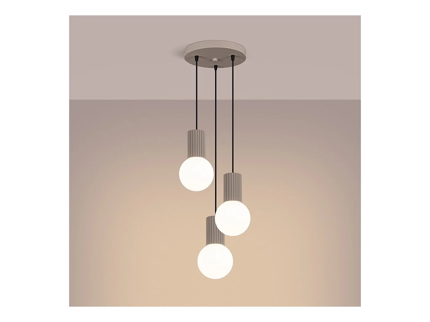 Lampe suspendue Orbis 3P taupe