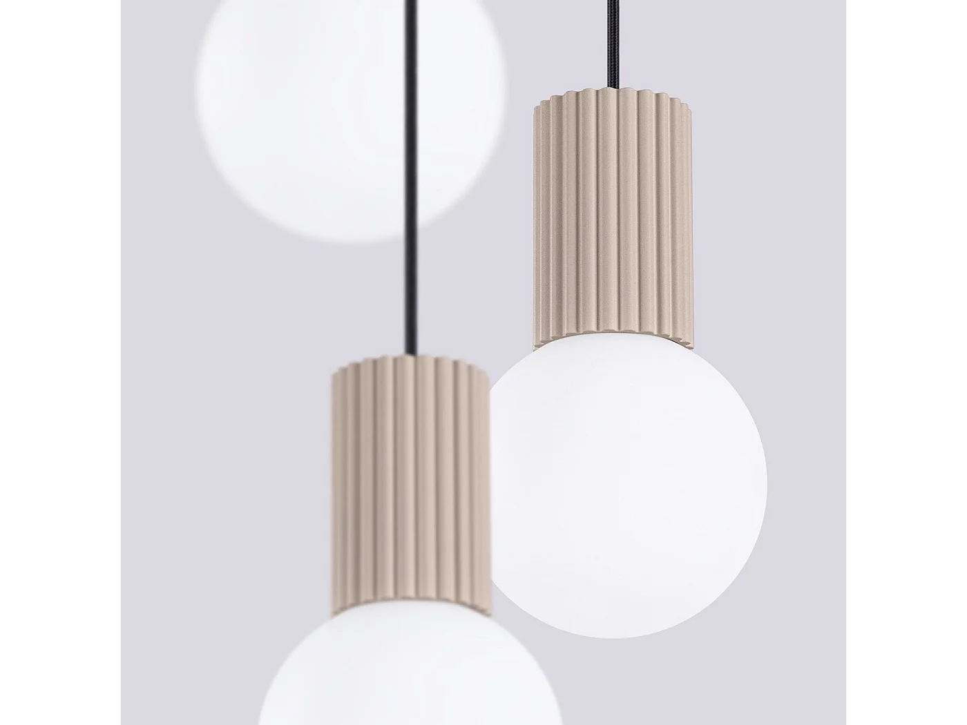 Lampe suspendue Orbis 3P taupe