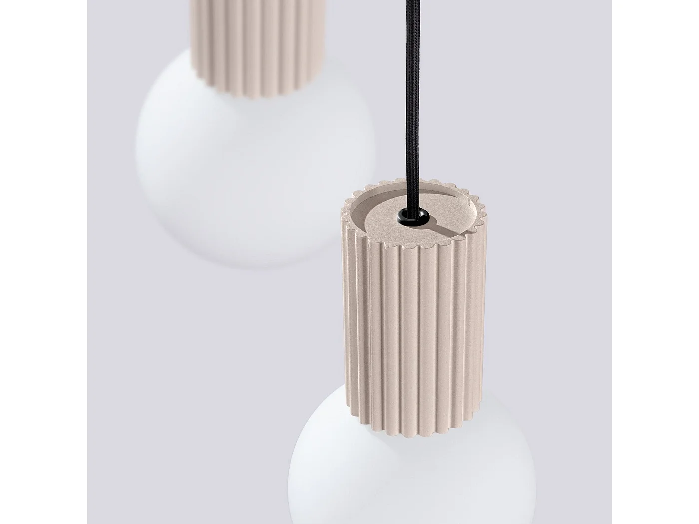 Lampe suspendue Orbis 3P taupe