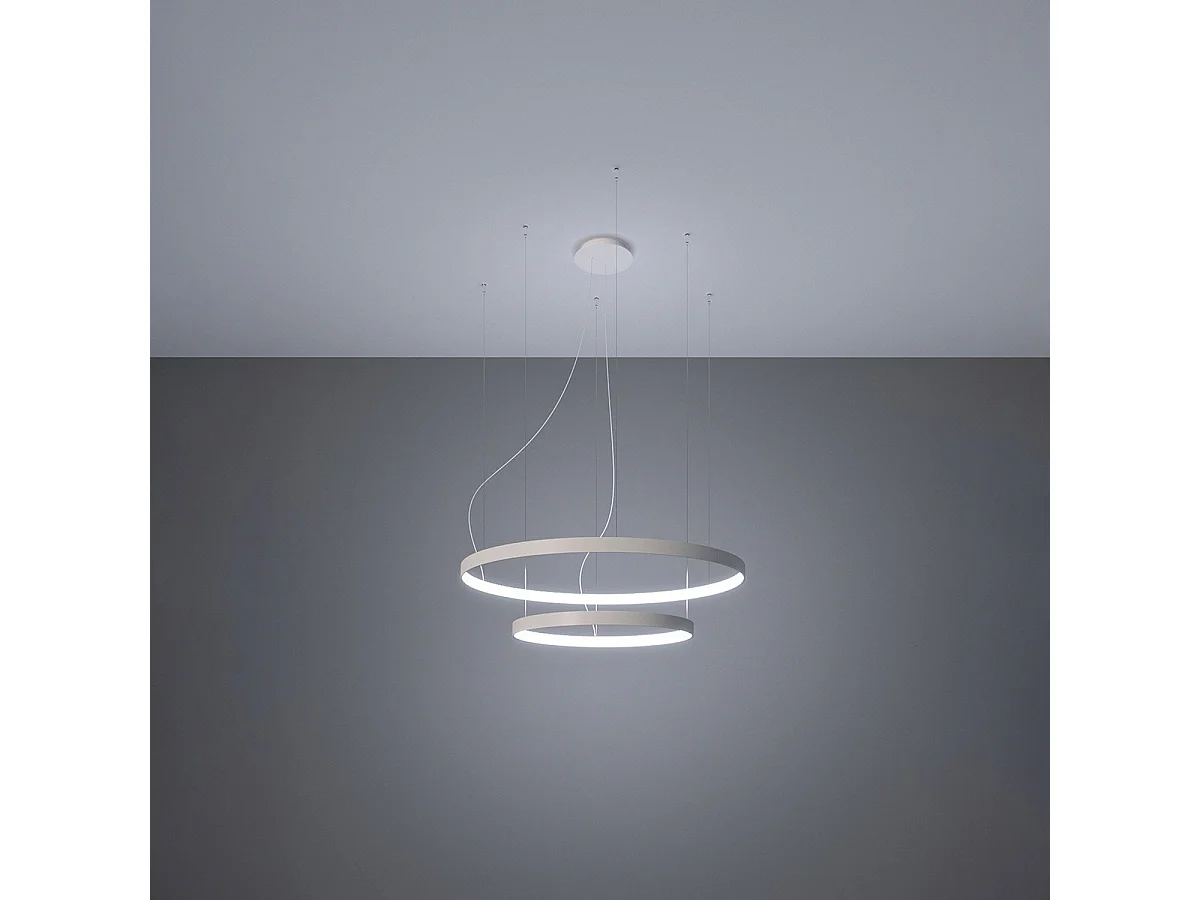 Lustre Nyra 2 55-78 blanc LED 4000K