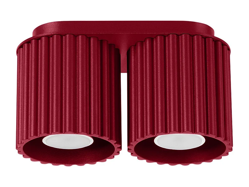 Plafonnier Aurélis 2 bordeaux GU10