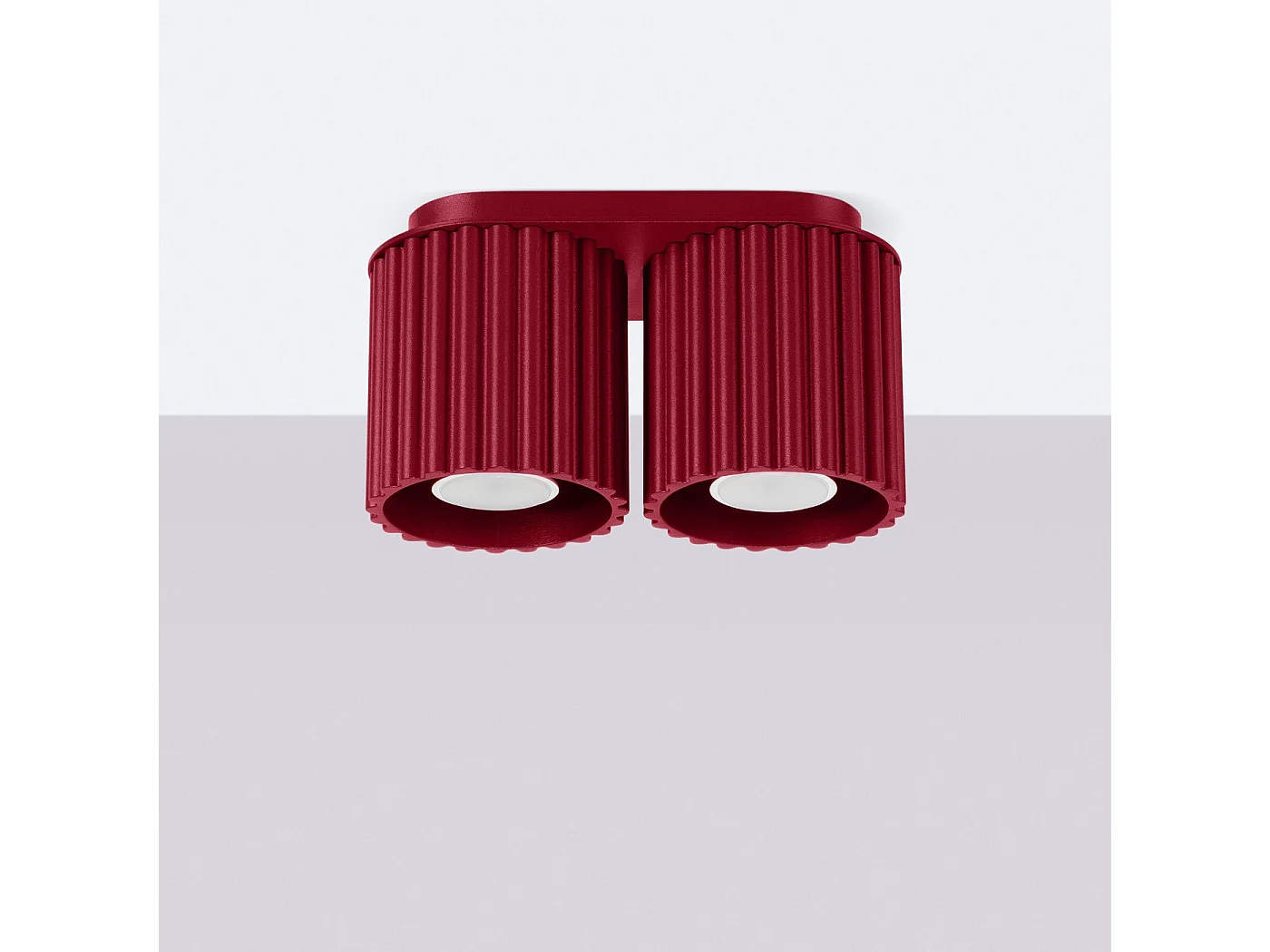 Plafonnier Aurélis 2 bordeaux GU10