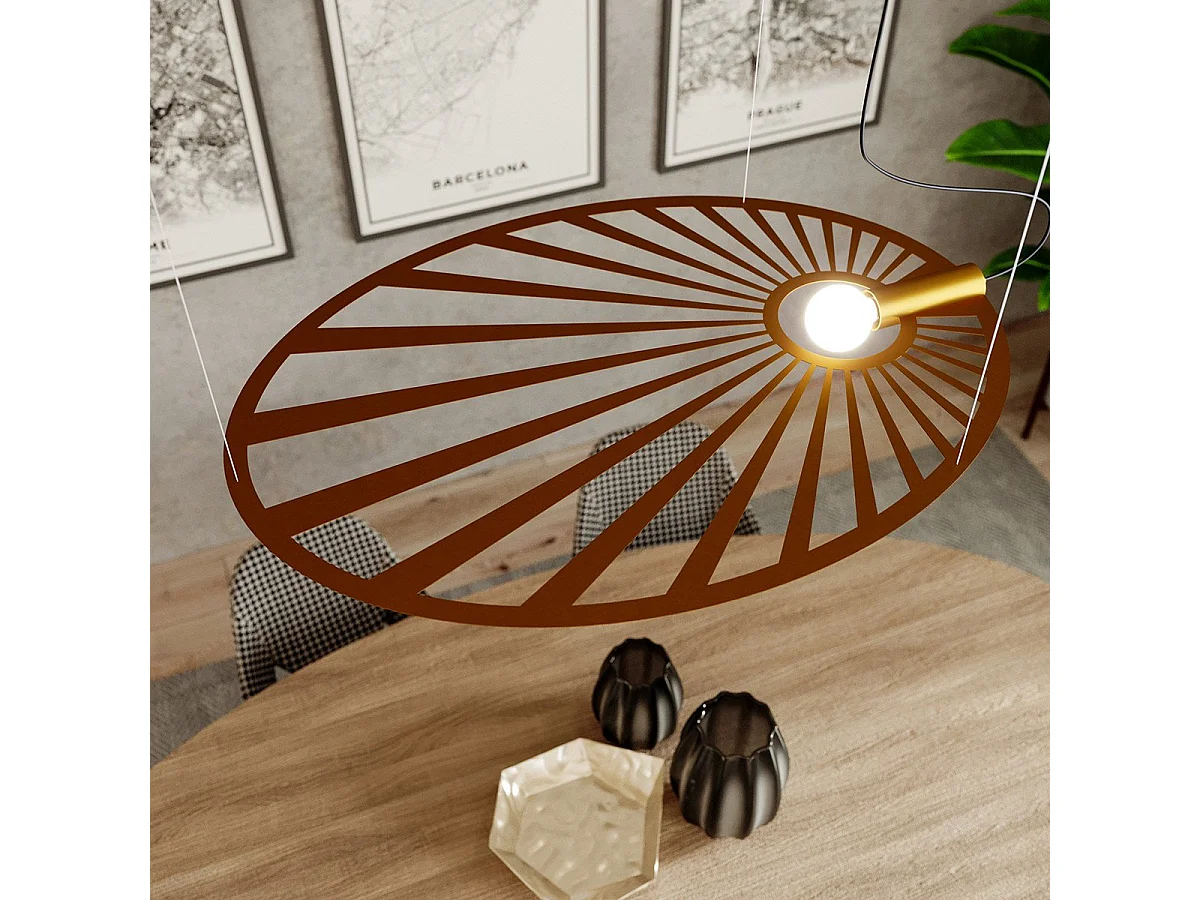 Lampe à suspension Célis golden