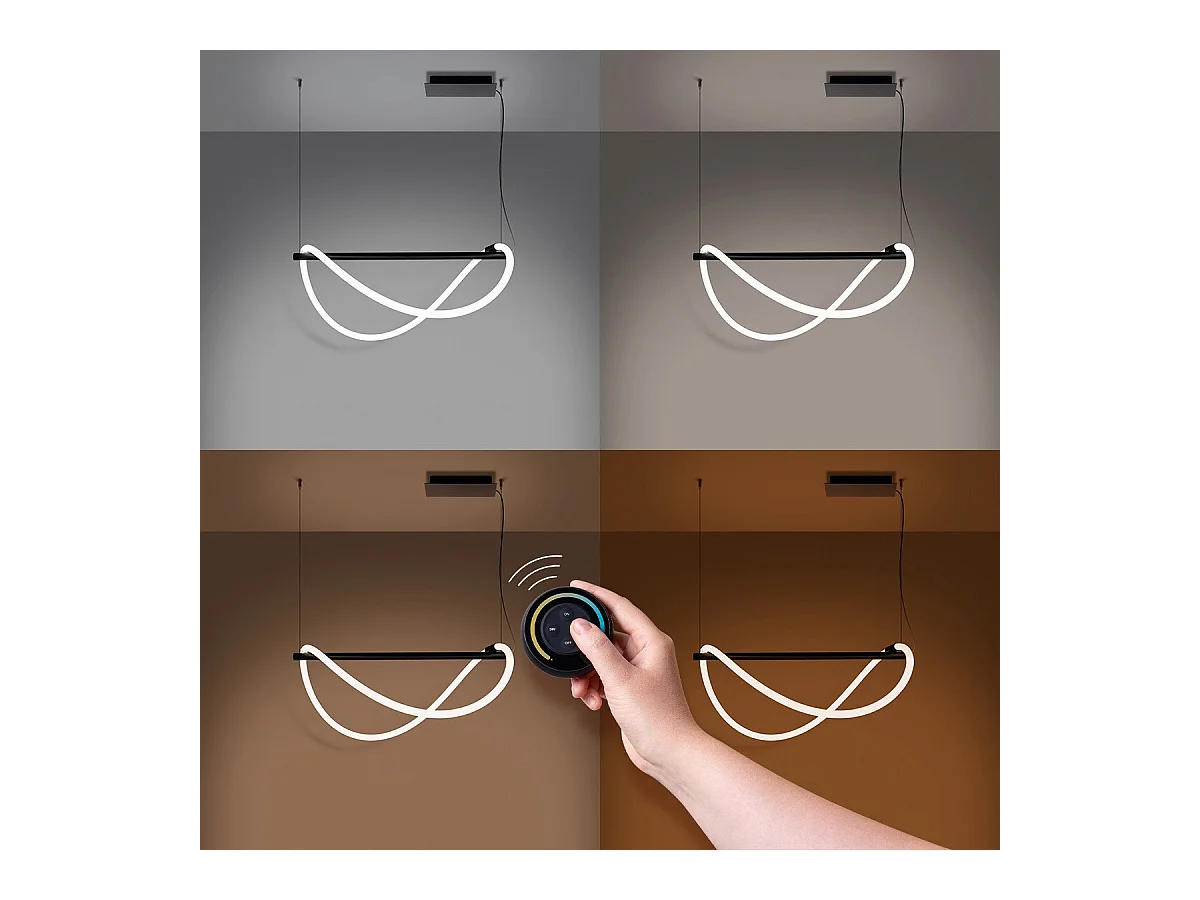 Lampe suspendue Luma 84 noir LED 2700-6500K