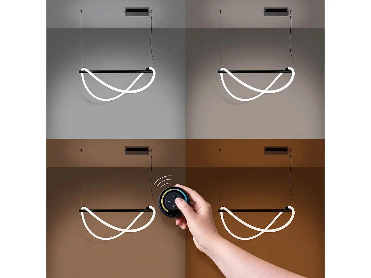 Lampe suspendue Luma 84 noir LED 2700-6500K