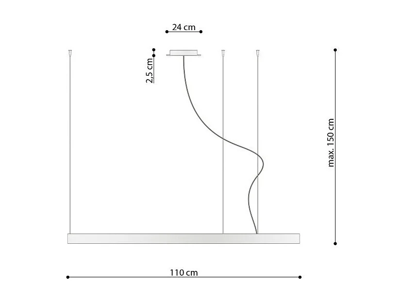 Lustre Nyra 110 doré LED 3000K