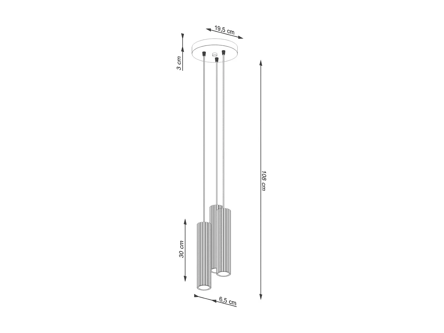 Lampe suspendue Onyx 3P noir