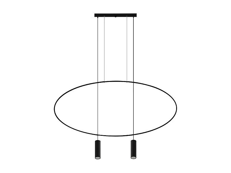 Lampe suspendue Caelis 2 noir