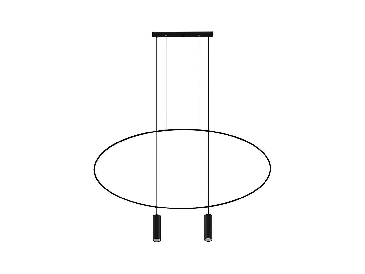 Lampe suspendue Caelis 2 noir