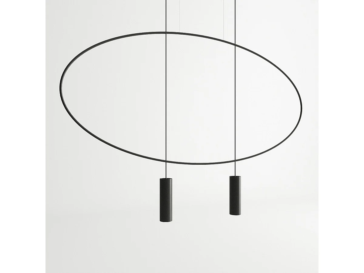 Lampe suspendue Caelis 2 noir