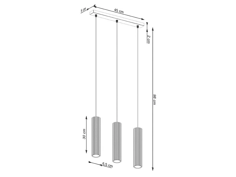 Lampe suspendue Onyx 3L or