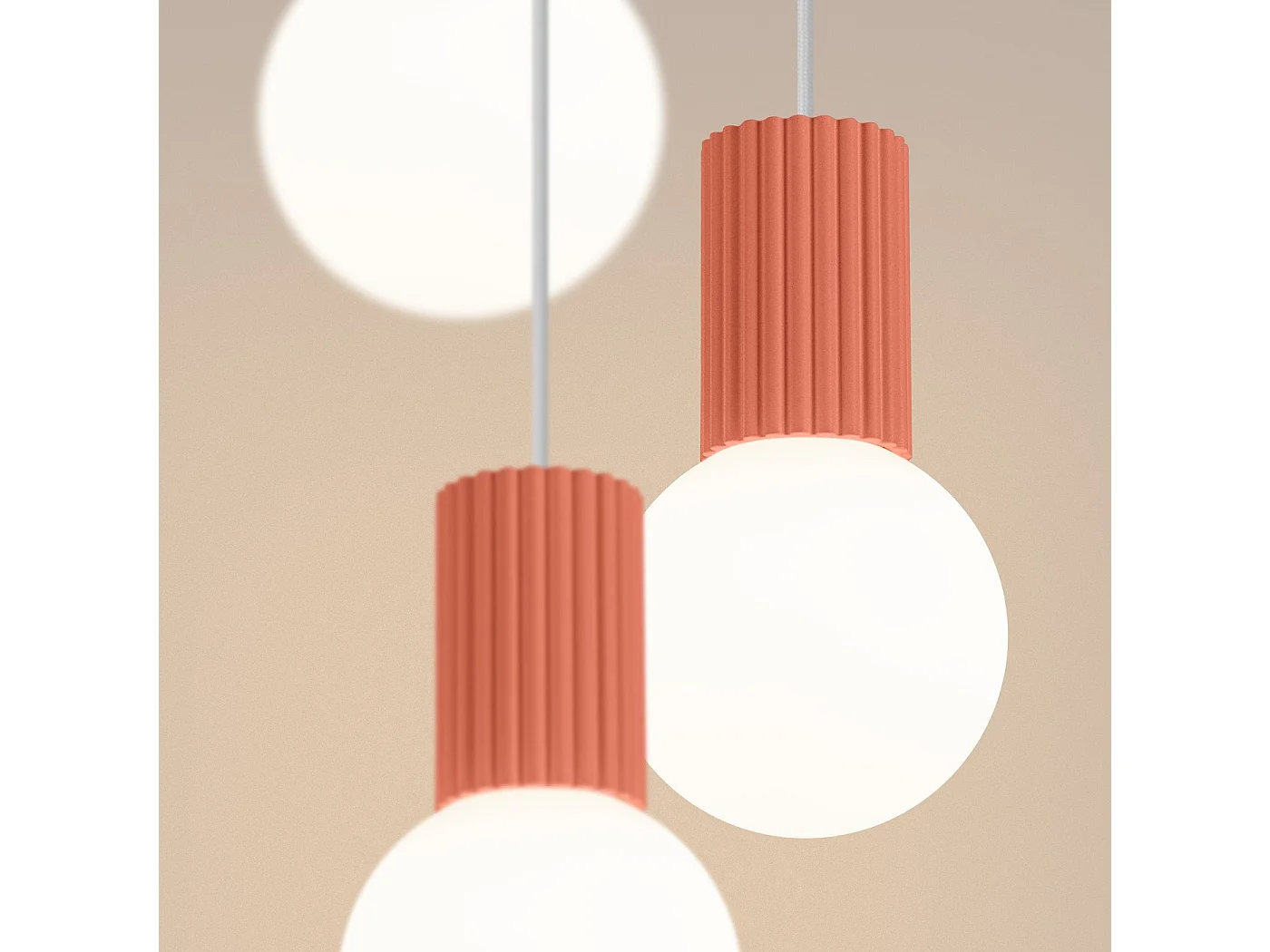 Lampe pendante Orbis 3P peach