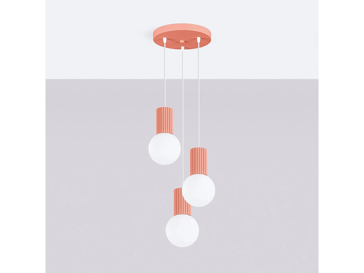 Lampe pendante Orbis 3P peach