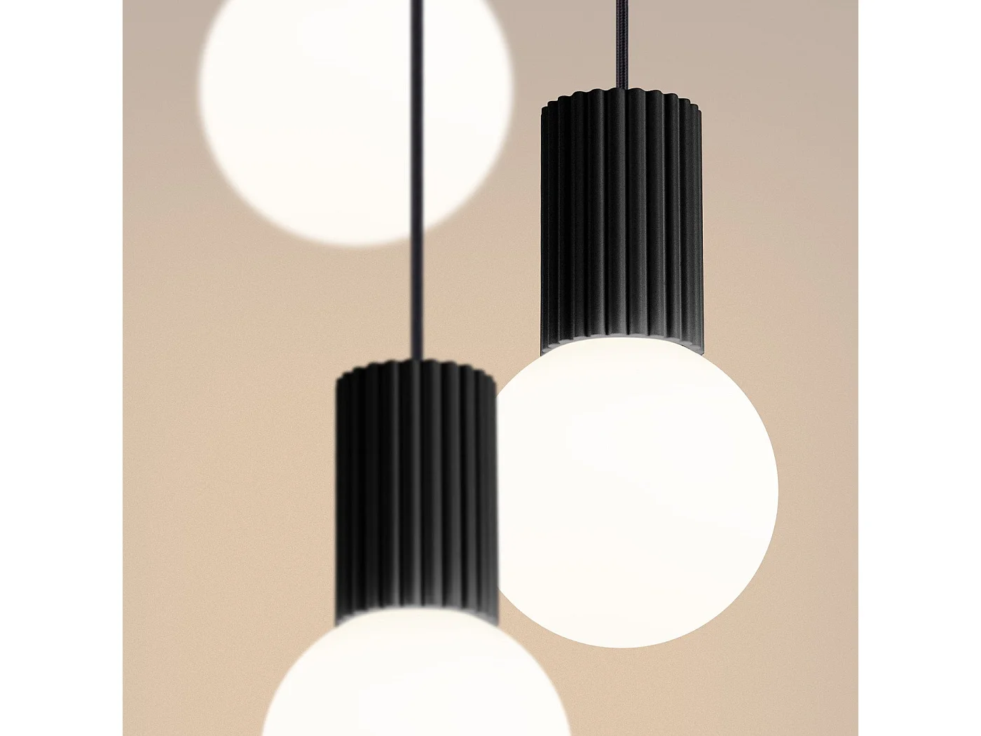 Lampe suspendue Orbis 3P noir