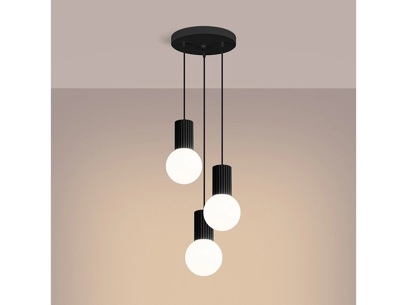 Lampe suspendue Orbis 3P noir
