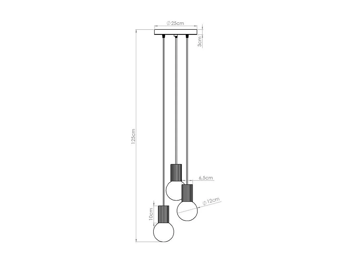 Lampe suspendue Orbis 3P noir