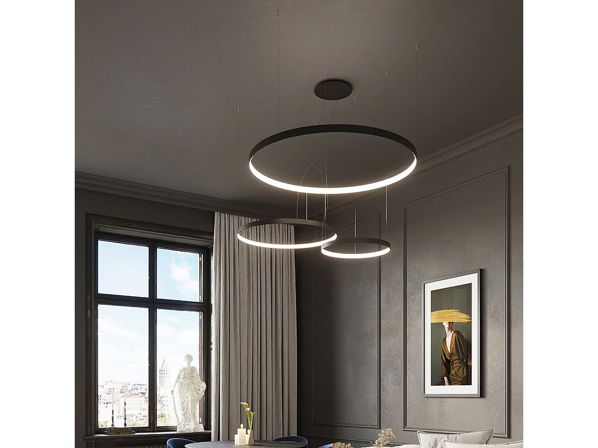 Lustre Nyra 78 noir 4000K