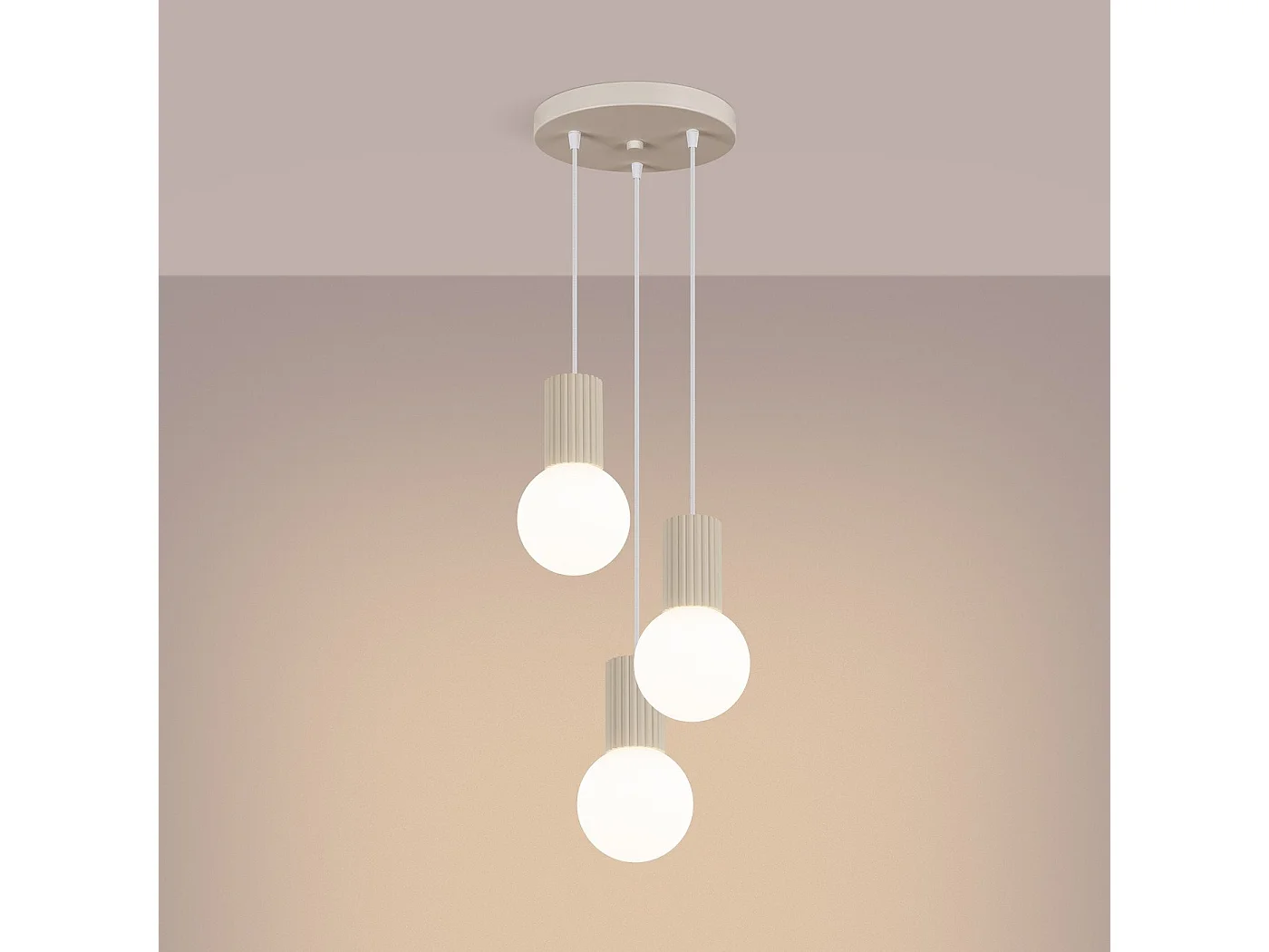 Lampe suspendue Orbis 3P beige