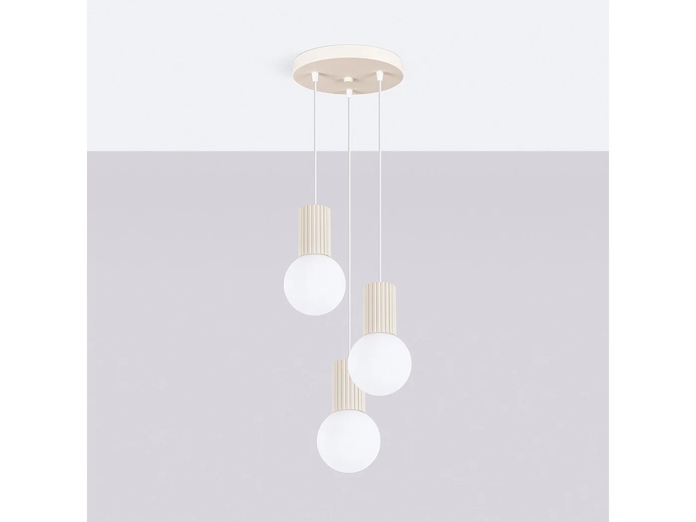 Lampe suspendue Orbis 3P beige